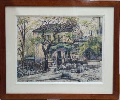 Modern school
House
Pencil and charcoal
Signed...