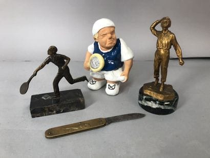 [tennis] Lot :
- glazed terracotta tennis...