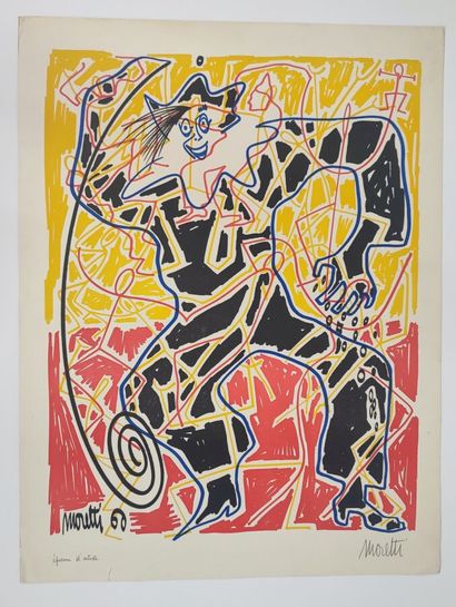MORETTI Raymond (1931-2005)
Set of two lithographs,...
