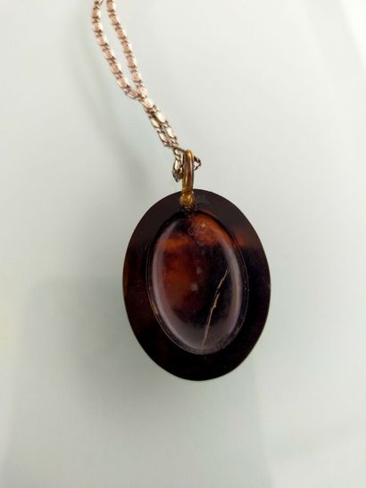 Greek profile pendant