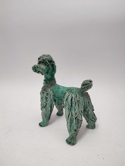 Lot of two ceramic dogs:
- a Capodimonte...