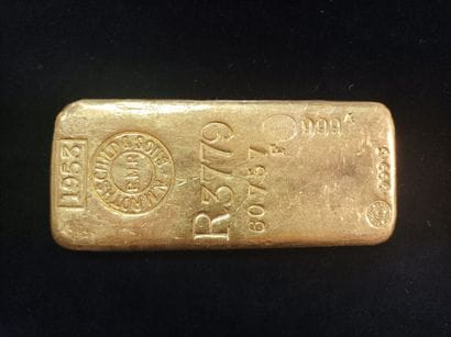 Gold ingot
Number R3779 and 60757 - 1953....