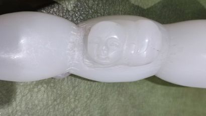 Set of 2 phallic-shaped hard stones
Height...