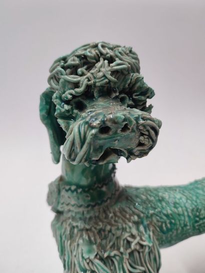 Lot of two ceramic dogs:
- a Capodimonte...