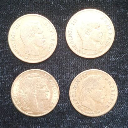 4 pieces 10 Franc gold 1900
(Worn, rubbed)

Selling...