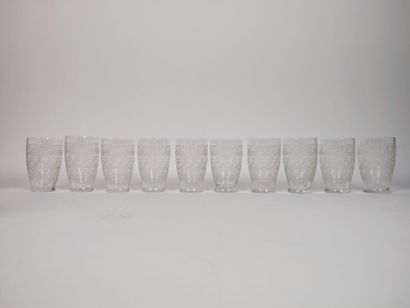 BACCARAT
Lot de onze verres à liqueur dont...