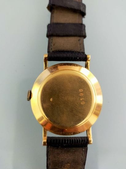 TISSOT
Men's wristwatch, gold case. 
Gross...