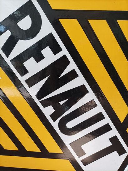 RENAULT two-sided enamelled plate
(Recto-verso)
Height...