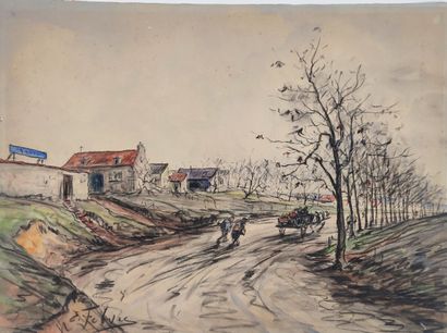 Modern school
Landscape with cart
Watercolor...
