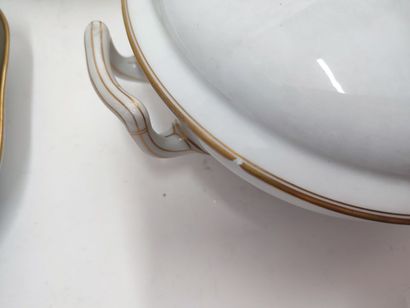 Lot of white porcelain service pieces with...