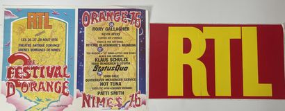 Lot of vintage posters and stickers on R...