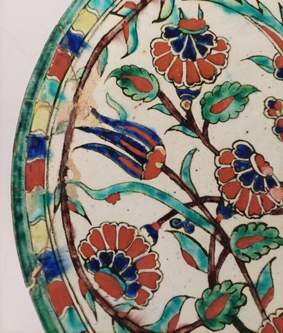 Dish in the Iznik style, Ottoman Turkey,...