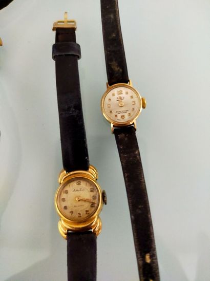 Lot of four wristwatches, three ladies' in...
