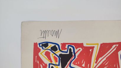 MORETTI Raymond (1931-2005)
Set of two lithographs,...