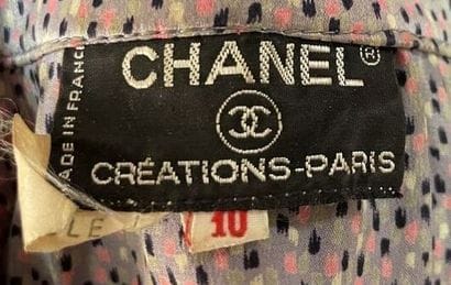 Set of two CHANEL dresses in pink silk (T....