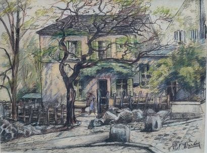 Modern school
House
Pencil and charcoal
Signed...