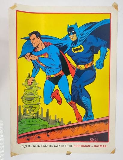 Set of comic book posters including Batman...