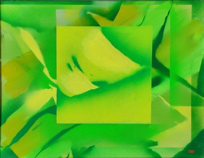 BOUCHET Jean (1929-2010)
« Plis verts »
Acrylique...
