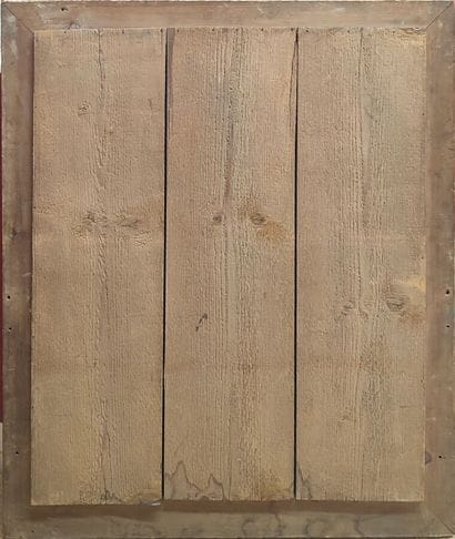 Wood and gilded stucco mirror, Restoration...