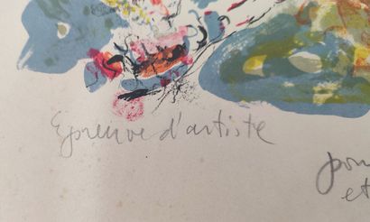 MORETTI Raymond (1931-2005)
Set of two lithographs,...