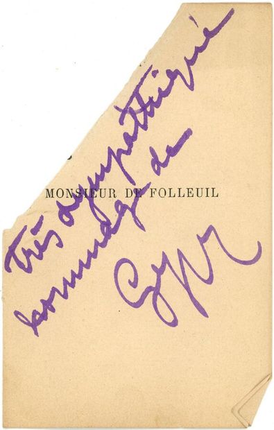 AUTOGRAPHS GYP. 2 LAS : 4 ff. to Boucher-Cadart...
