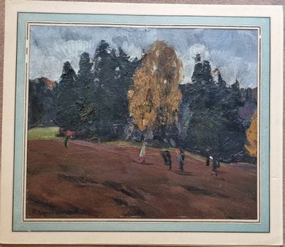 SOROKIN Ivan (1922-2004)
Animated landscape
Oil...