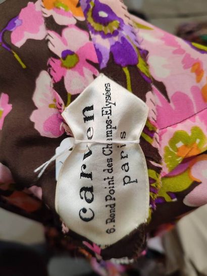 CARVEN
Silk long dress with floral motif...
