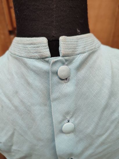 CARVEN
Outfit in blue-checked fabric with...
