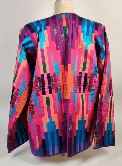Pink patchwork jacket 
(stains, wear)

Size...