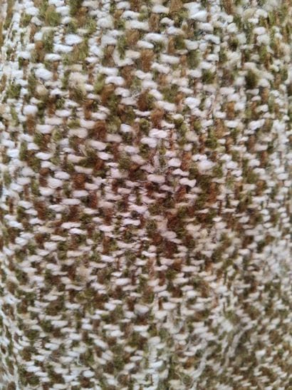 CARVEN
Outfit in beige, brown and green wool,...
