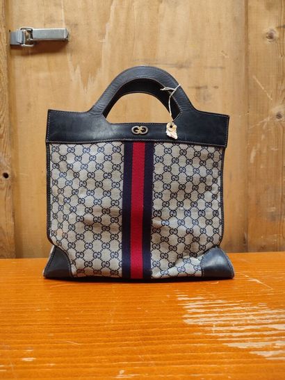 GUCCI
Set of three handbags, two blue and...