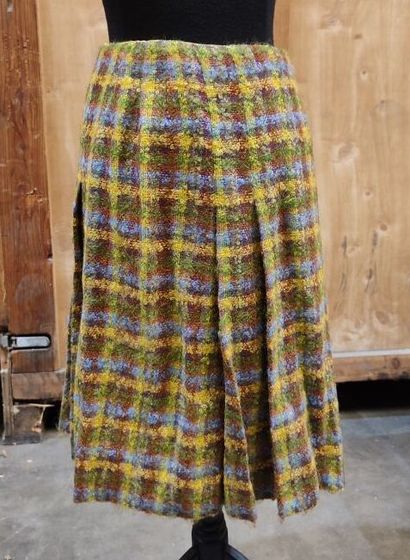 CARVEN
Yellow-checked wool ensemble with...