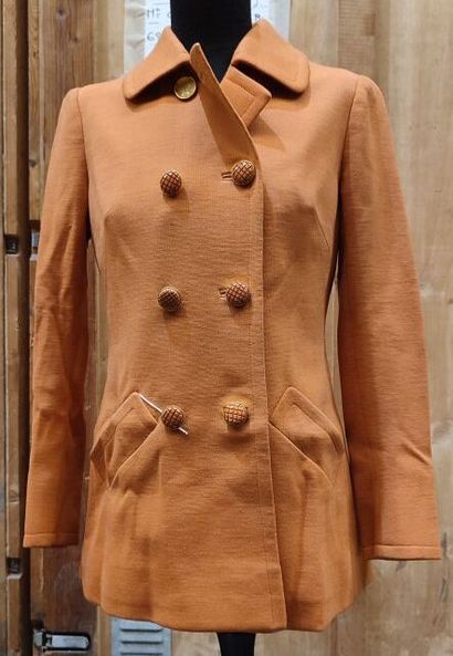 CARVEN
Outfit in terracotta fabric with double-breasted...