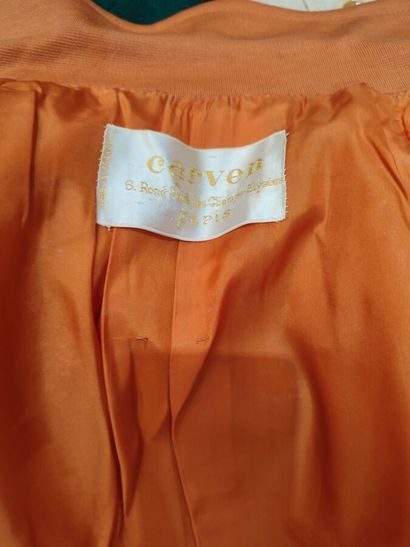 CARVEN
Outfit in terracotta fabric with double-breasted...