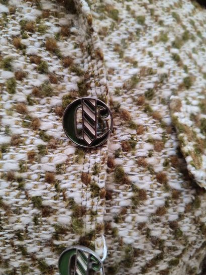 CARVEN
Outfit in beige, brown and green wool,...