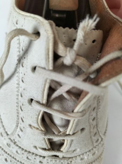 WESTON 
Pair of white nubuck shoes
With two...