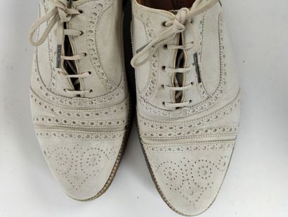 WESTON 
Pair of white nubuck shoes
With two...