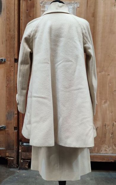 CARVEN
Cream wool ensemble with long jacket,...