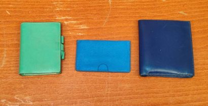 HERMES
Set of small leather goods including...