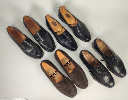 J.M. WESTON
Set of 3 pairs of moccasins and...