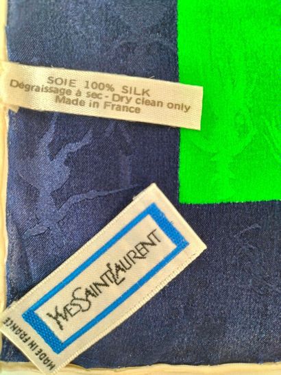 YVES SAINT LAURENT
Set of three silk squares...
