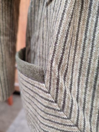 CARVEN
Grey and khaki striped jacket with...