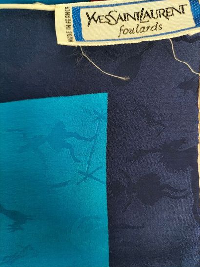 YVES SAINT LAURENT
Set of three silk squares...