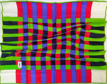 YVES SAINT LAURENT
Set of two silk squares...