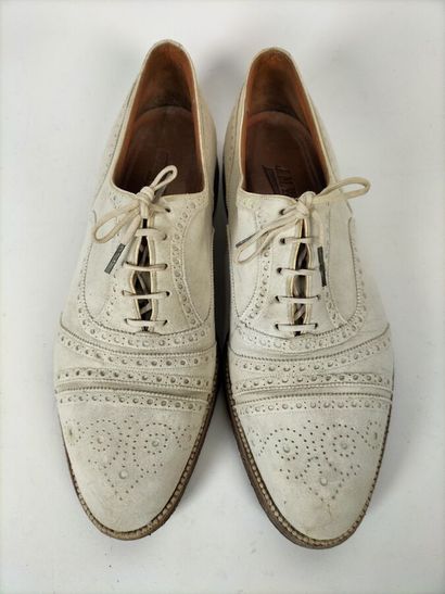 WESTON 
Pair of white nubuck shoes
With two...