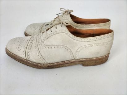 WESTON 
Pair of white nubuck shoes
With two...