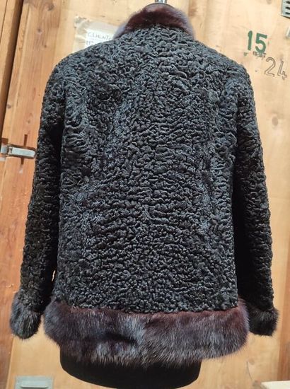 CARVEN FURS
Short jacket in black astrakhan...