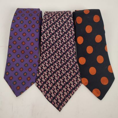 Set of three SAINT LAURENT ties