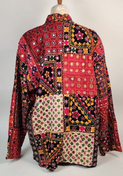 Multicolored embroidered jacket with small...