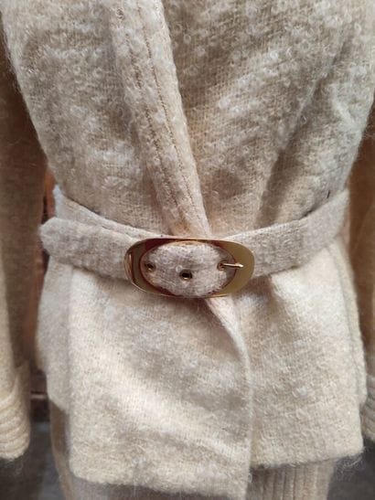 CARVEN
Outfit in cream and gold trim with...